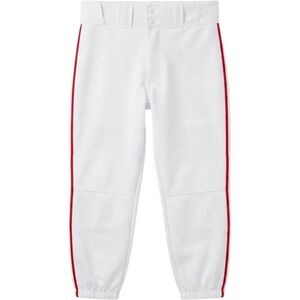 Easton Mens Adult M White Baseball Pants Red Piping Knicker Style A167101